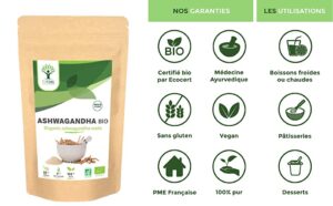 Ashwagandha bio poudre 100gr – Image 2