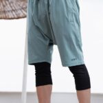 Sarouel Swimshort Vert Amande et BLeu Marine – Qaba’il S24 | Confort & Élégance Halal