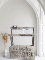 Support pour tapis de prière, Coran et encensoir – Beige – Image 2