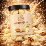 Boîte 200 g de noix de pécan enrobées façon DUBAÏ – Saveur chocolat blanc