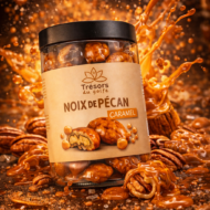 Boîte 200 g de noix de pécan enrobées de DUBAÏ – Saveur caramel