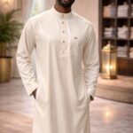 Qamis Homme Noir Élégant – Coupe Moderne & Finition Premium