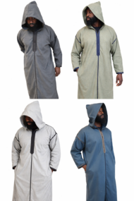 Djellaba Marocaine homme moderne à capuche Hiver – Image 2